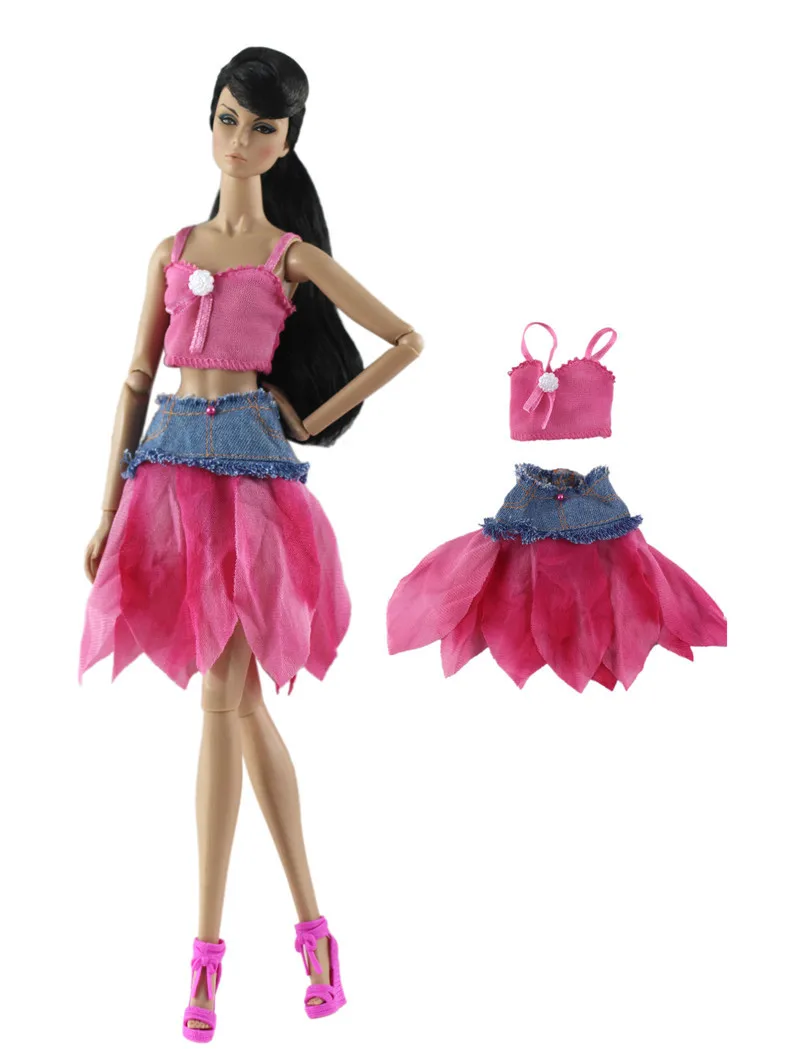 1 Iestatiet Modes Apģērbs Kleita, Krekls, Svārki Ikdienas Ikdienas Valkāšanai Piederumi, Apģērbu Barbie Lelle4