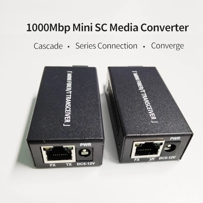 1 Pāris 10/100M Mini Switch Šķiedras Ethernet Media Converter fibra Redzes 20KM A/B SC SingleMode Vienu Fiber Optisko Transīvers0