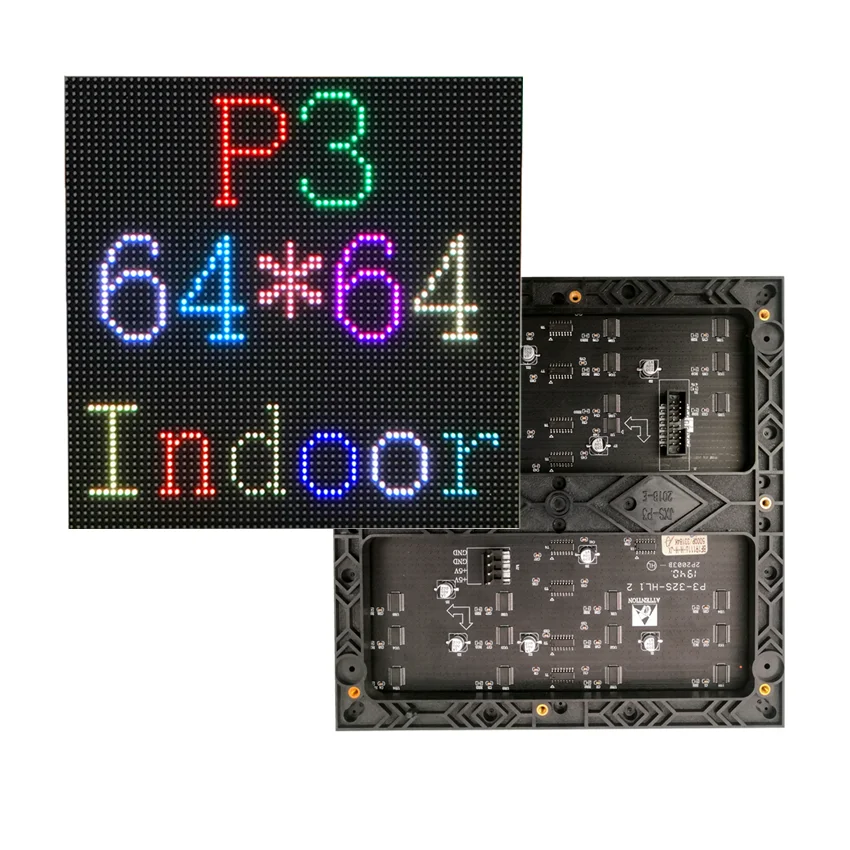 192*192m 64*64Pixel LED Panelis P3 Iekštelpu HD Pilna Krāsu RGB SMD HUB75 3In1 LED Displeja Modulis1