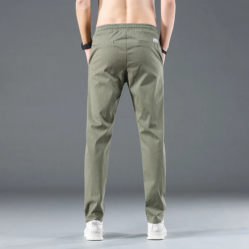 2023 Vīriešu Ikdienas Bikses Pavasara Vasaras vienkrāsainu Modes Kabatas Aplikācijas Pilnā Garumā Ikdienas Darba Bikses Taisni Pantalon2