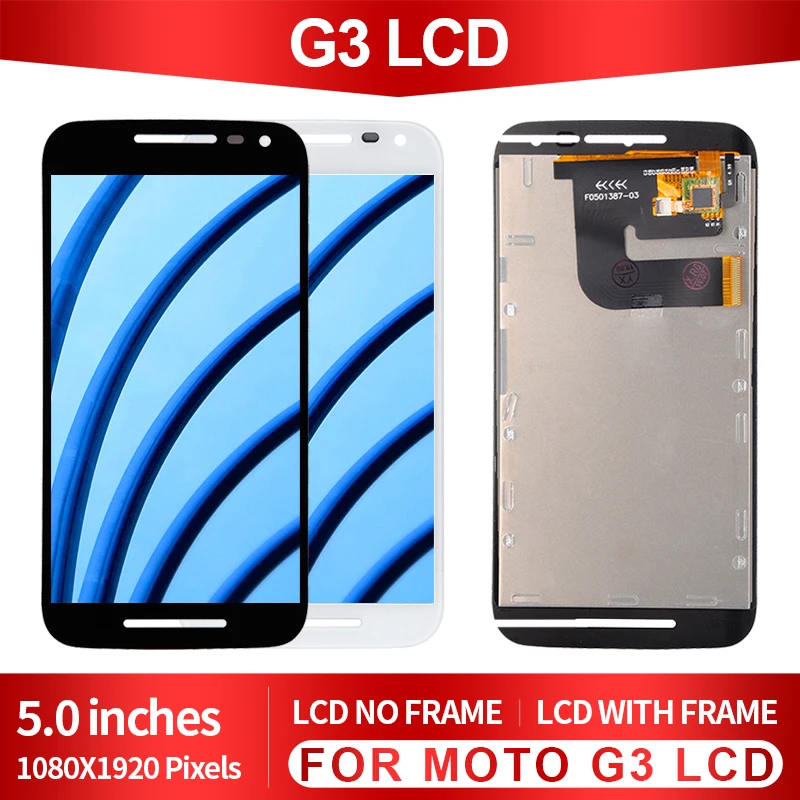 5.0 Collas Moto G3 Lcd Touch Panel Digitizer Montāža XT1544 Ekrāna Moto G 3rd Gen Displejs Ar Rīkus, Bezmaksas Piegāde0