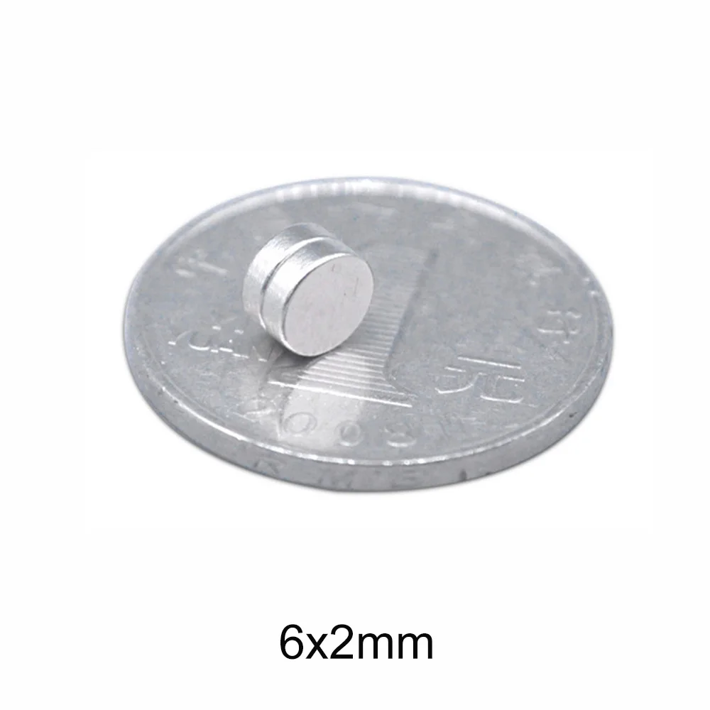50~1000pcs 6x2 Mini Mazi Magnēti spēcīgu 6mmx2mm Ledusskapis N35 Neodīma Magnētu disku 6x2mm Pastāvīgie Magnēti 6*2 elektro magnetics3