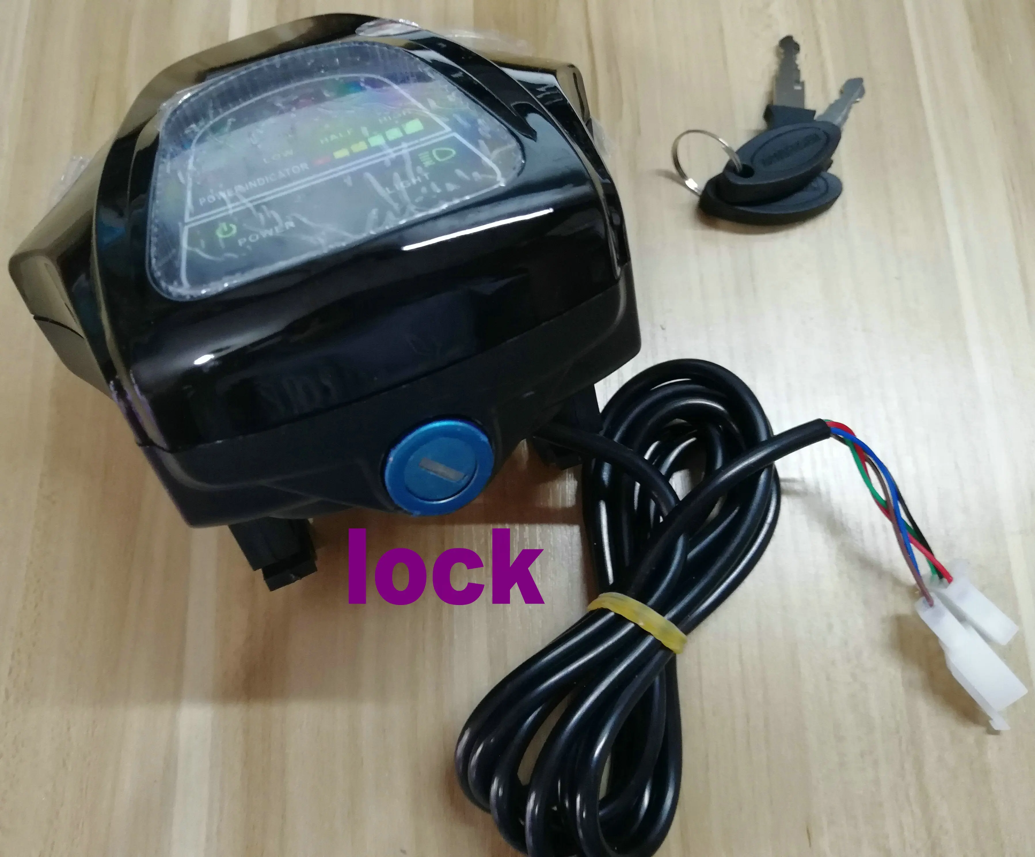 60v/48v Baterijas Līmeņa/Ieslēgšanas Indikators+Frontlight+Bluetooth+Lock/Taustiņu Elektrisko Velosipēdu Tricikls MTB Scooter DIY Daļa4