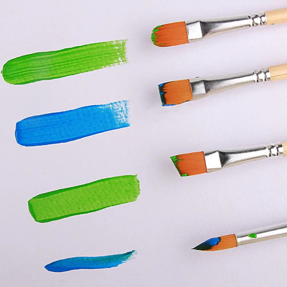 6Pcs Krāsošanas Otu Viegli tīrīšanas Vairāku Sitienu Izdarīt Labu Stingrību Rokas Krāsošanas Pildspalvas, Zīmēšanas Suku Studio Piegāde3