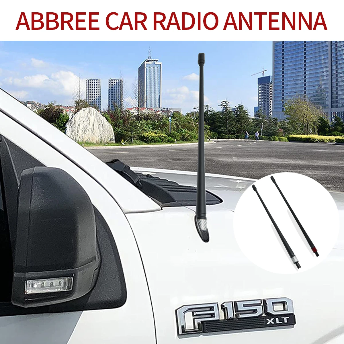 ABBREE Auto Radio Antena, Antenu Elastīga Gumijas Transportlīdzekļa Antenu Toyota, Ford, Mazda VW, Audi Honda WRC Nissan0
