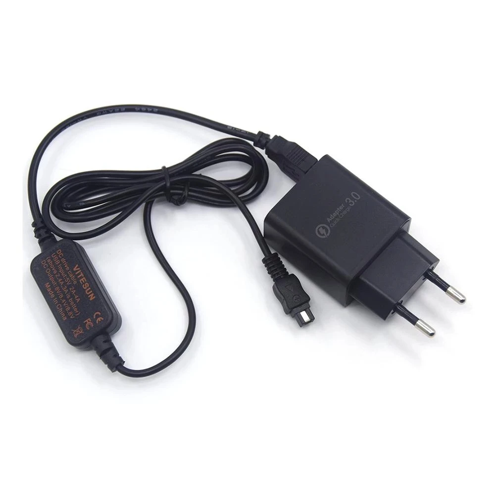 Adapteri Uzlādes+AC-L200 AC-L25A Power Bank USB Kabelis Sony DSC-HX1 DCR-UX5 UX7 HDR-XR100 NEX VG30 VG900 DEV-50 FDR-AX33 V7002