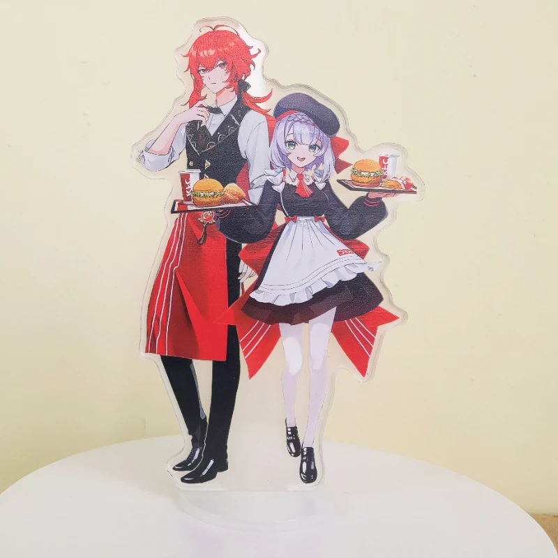 Anime Genshin Ietekmi Apkārtējo Kafijas Saistība Pārtikas Sērija Kamisato Ayaka Cosplay Akrila Statīva Modeli, Galda Dekori Prop Faniem Dāvanu4