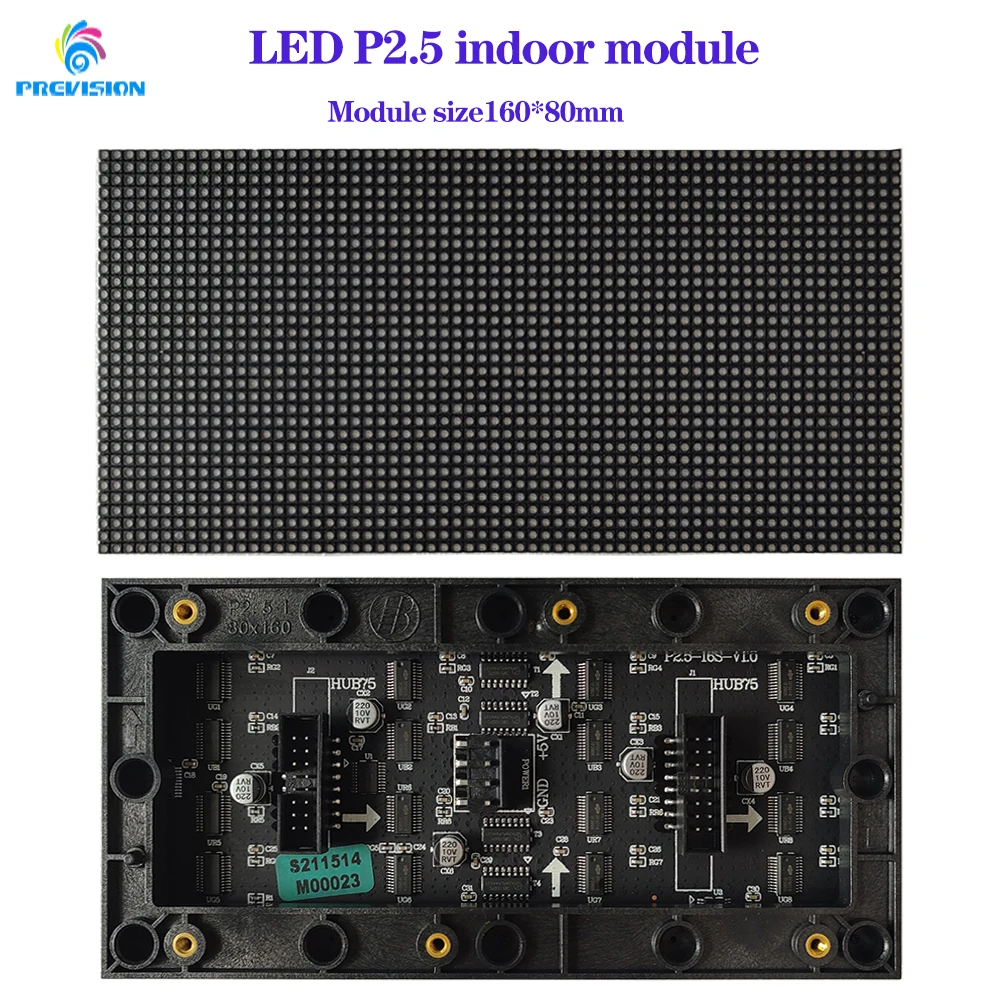 Augstas Kvalitātes SMD Pilnu Krāsu RGB 3in1 Iekštelpu LED Panel160*80mm P2.5 Displeja Modulis Par Lielu Reklāmas Video Sienas Ekrāni2