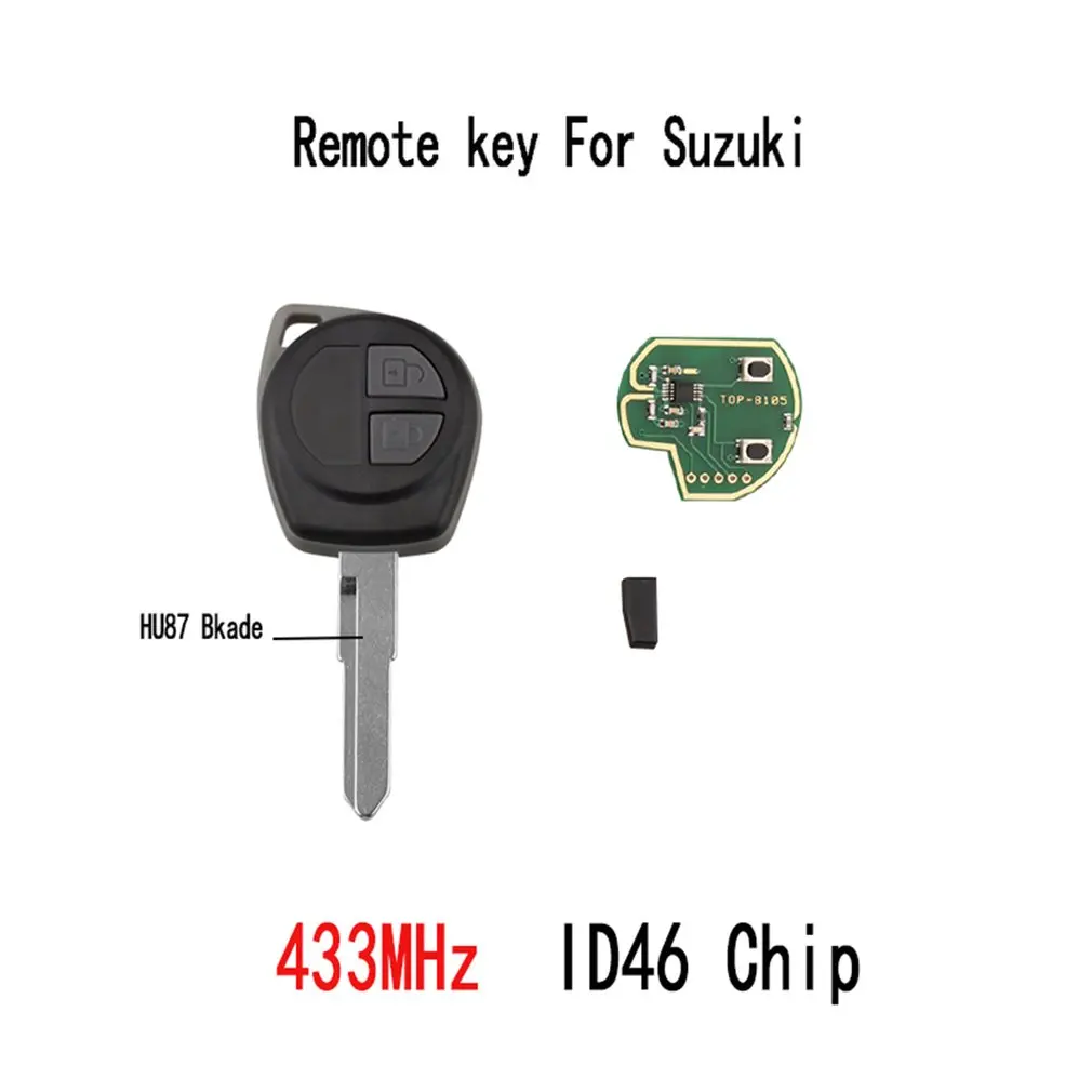 Auto Remote Key Fit SUZUKI SWIFT SX4 ALTO VITARA IGNIS JIMNY Splash 433MHz ID46 Chip0