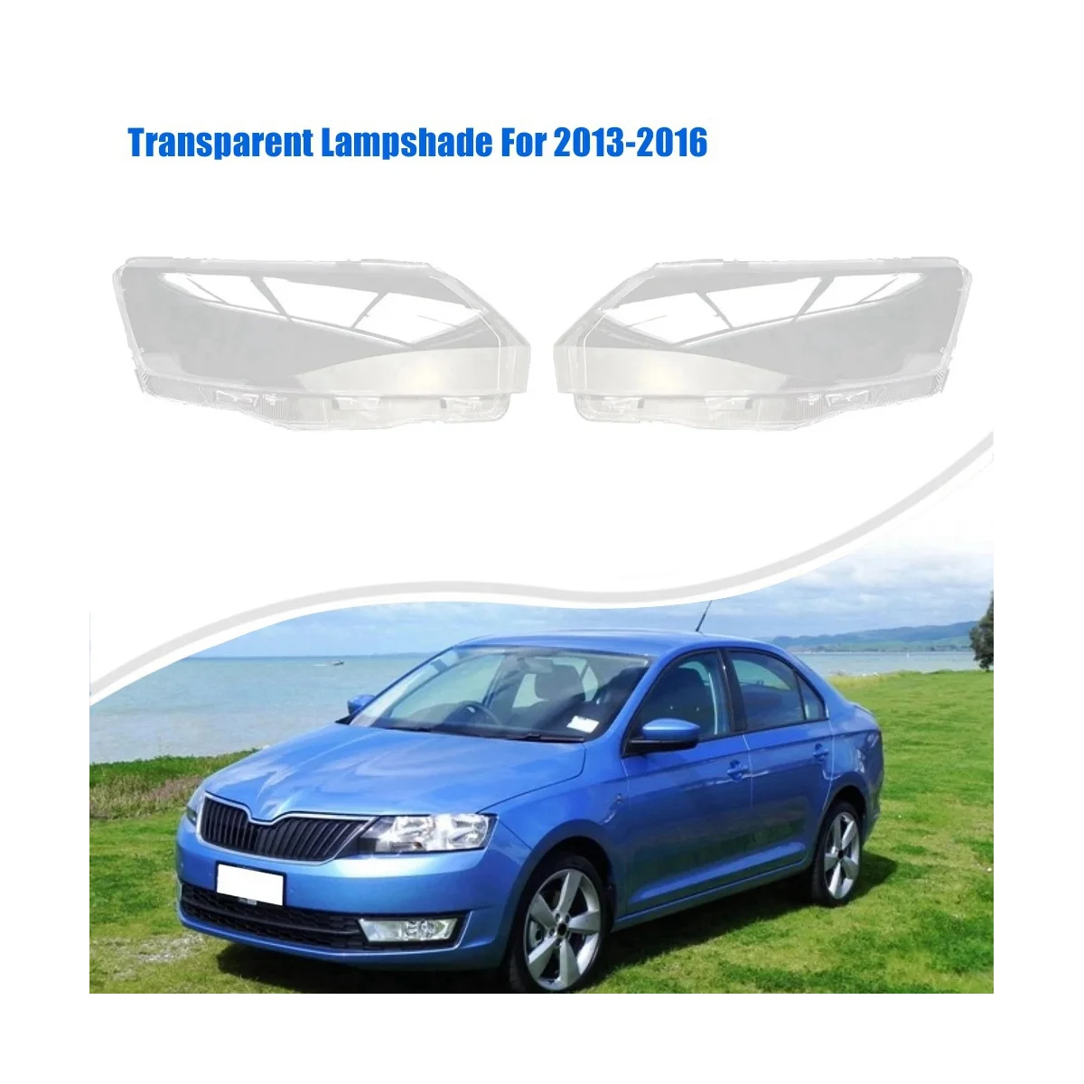 Automašīnas Priekšējā Lukturu Stikls Galvas Gaismas Pārredzamu Abažūrs Lampas Korpusa Auto Objektīva Vāciņu Optiskā par Skoda Rapid 2013-20164