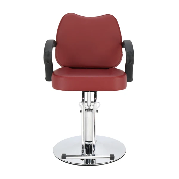 Barber Krēsls Sarkans PVC nesošo 150kg Ugunsdrošas Ādas Kārtu Dzelzs Bāzes Barber Krēsls1