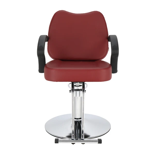 Barber Krēsls Sarkans PVC nesošo 150kg Ugunsdrošas Ādas Kārtu Dzelzs Bāzes Barber Krēsls2
