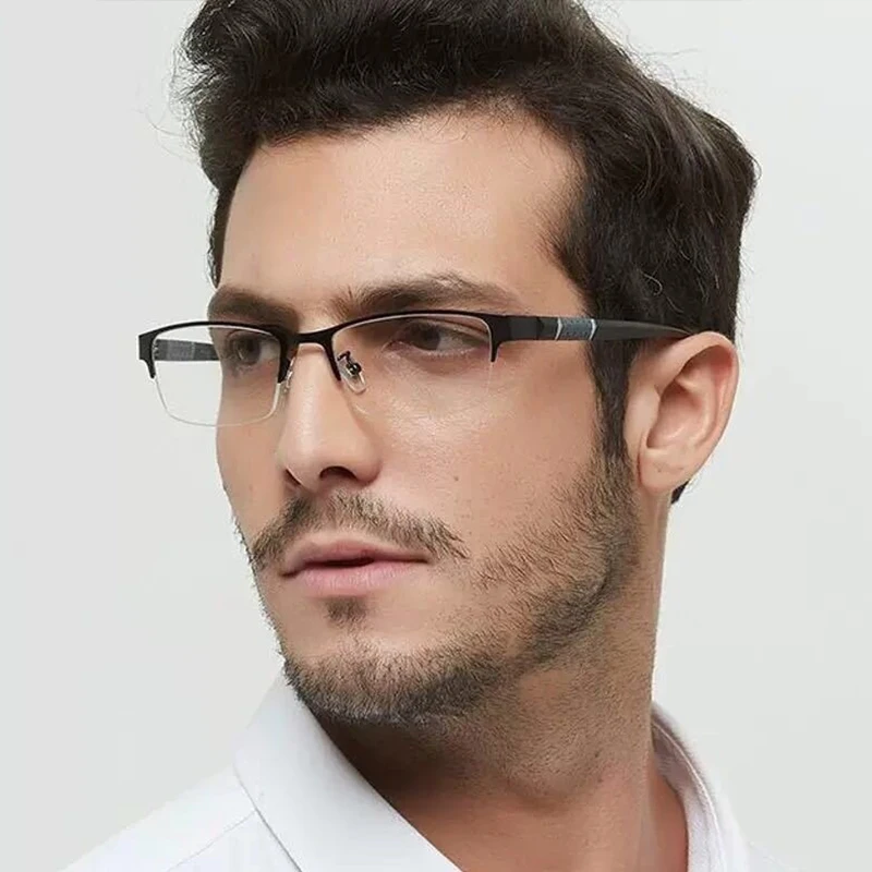Biznesa Lasīšanas Brilles Vīriešiem Presbyopic Pusi-rāmja Brilles Zilā Gaisma Brilles Datoru Brilles 1.0 Līdz +4.0 Vīriešu Brilles3