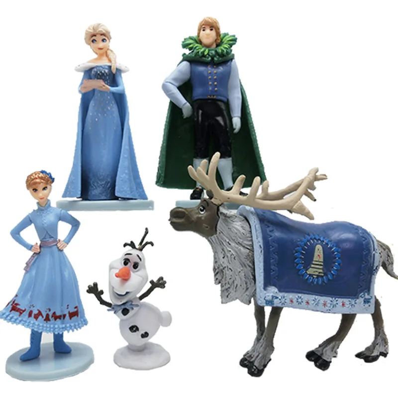 Disney Saldēti 2 Elsa Karaliene Anna Princese Kūka Cepšanas Romantika Apdare Roku Lelle-made auto dekorēšana Lelli Svētku Dāvanu2
