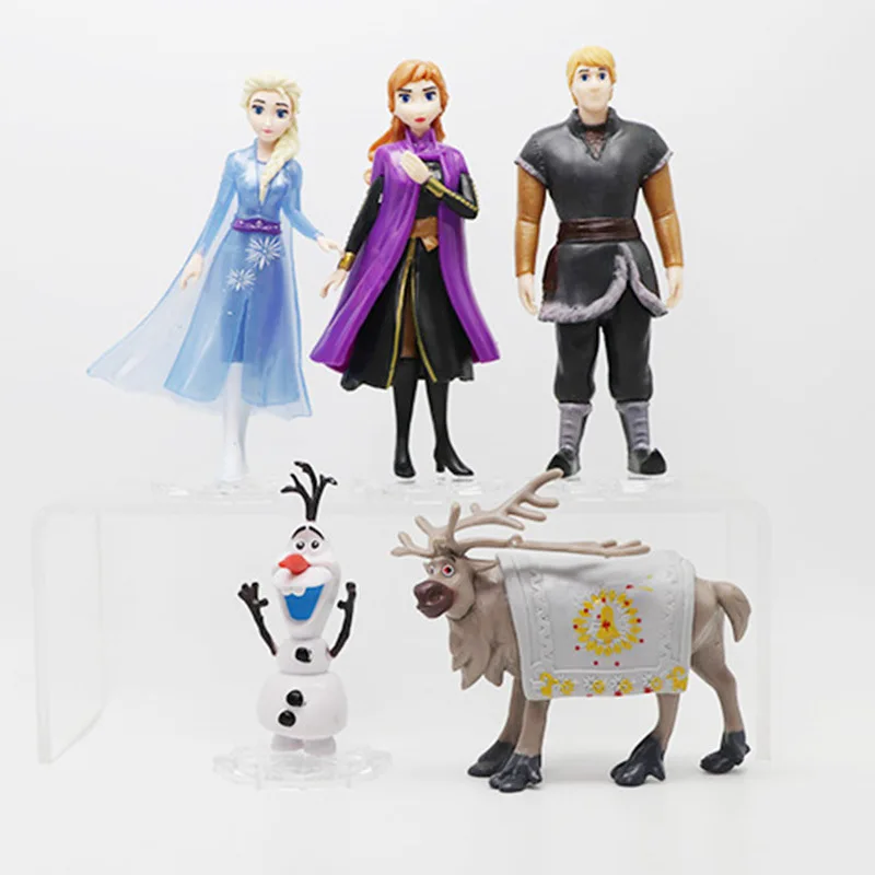 Disney Saldēti 2 Elsa Karaliene Anna Princese Kūka Cepšanas Romantika Apdare Roku Lelle-made auto dekorēšana Lelli Svētku Dāvanu3