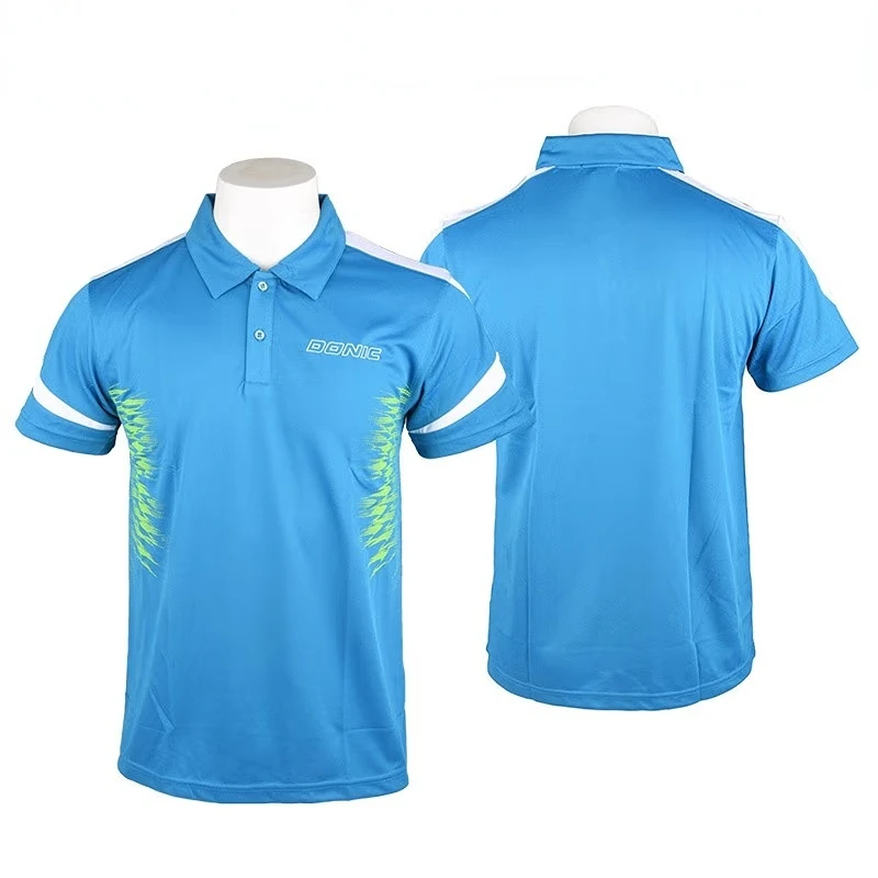 Donic Galda teniss sporta apģērbu ar īsām piedurknēm t-krekls ping pong Sporta Svīteri tops ar apkakli, 836910