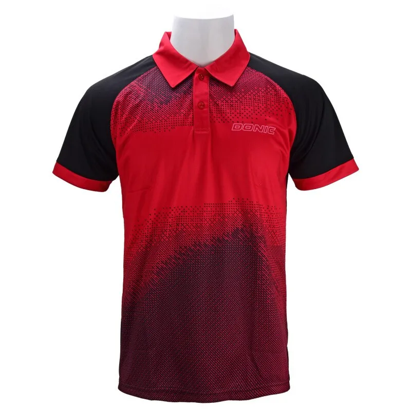 Donic Galda teniss sporta apģērbu ar īsām piedurknēm t-krekls ping pong Sporta Svīteri tops ar apkakli, 836911