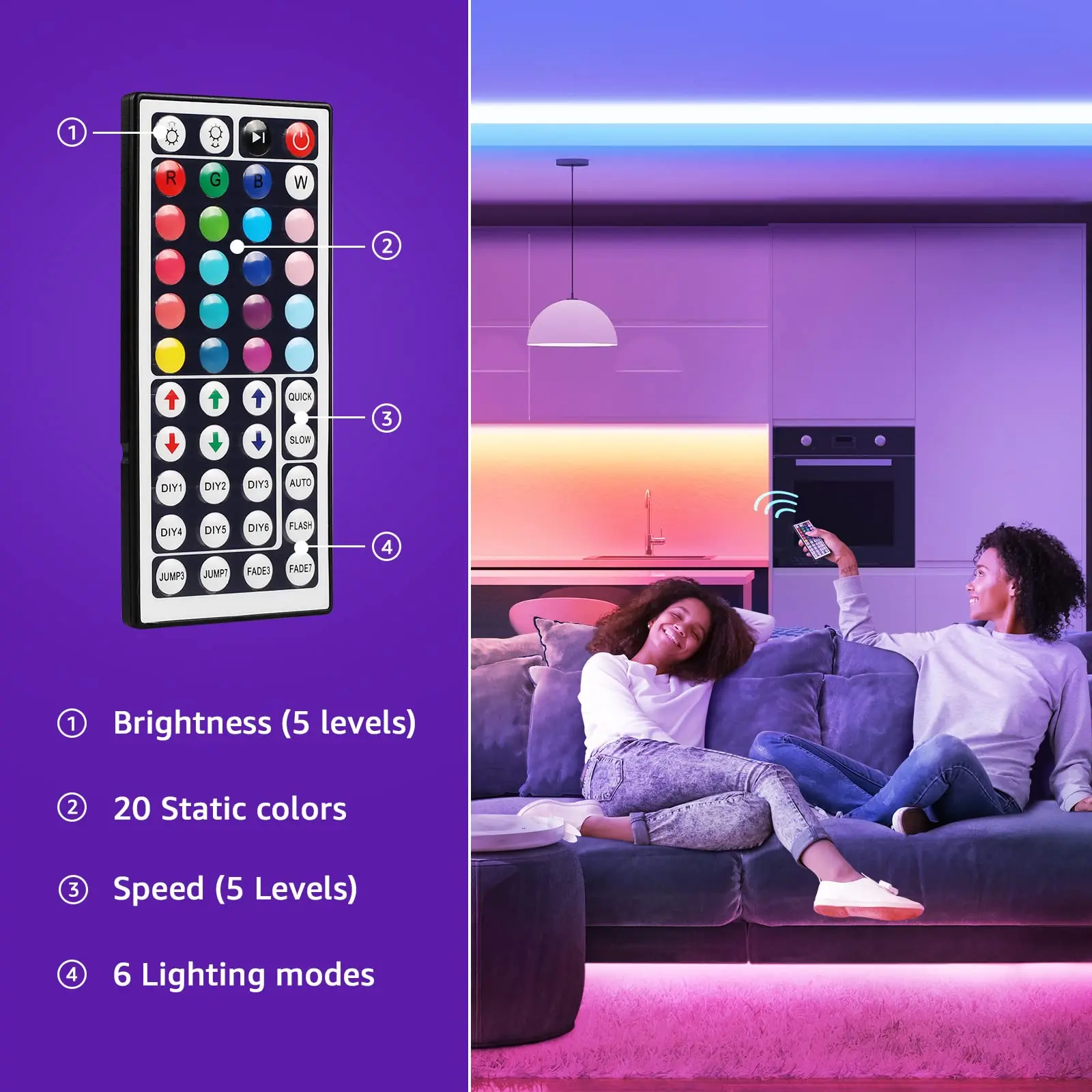 DuDu LED Gaismas 100ft SMD 5050 LED Sloksnes Gaismas DC5V RGB Led Lentes Bluetooth Remote LED Gaismas Istaba Guļamistaba Dekorēšana Neona2