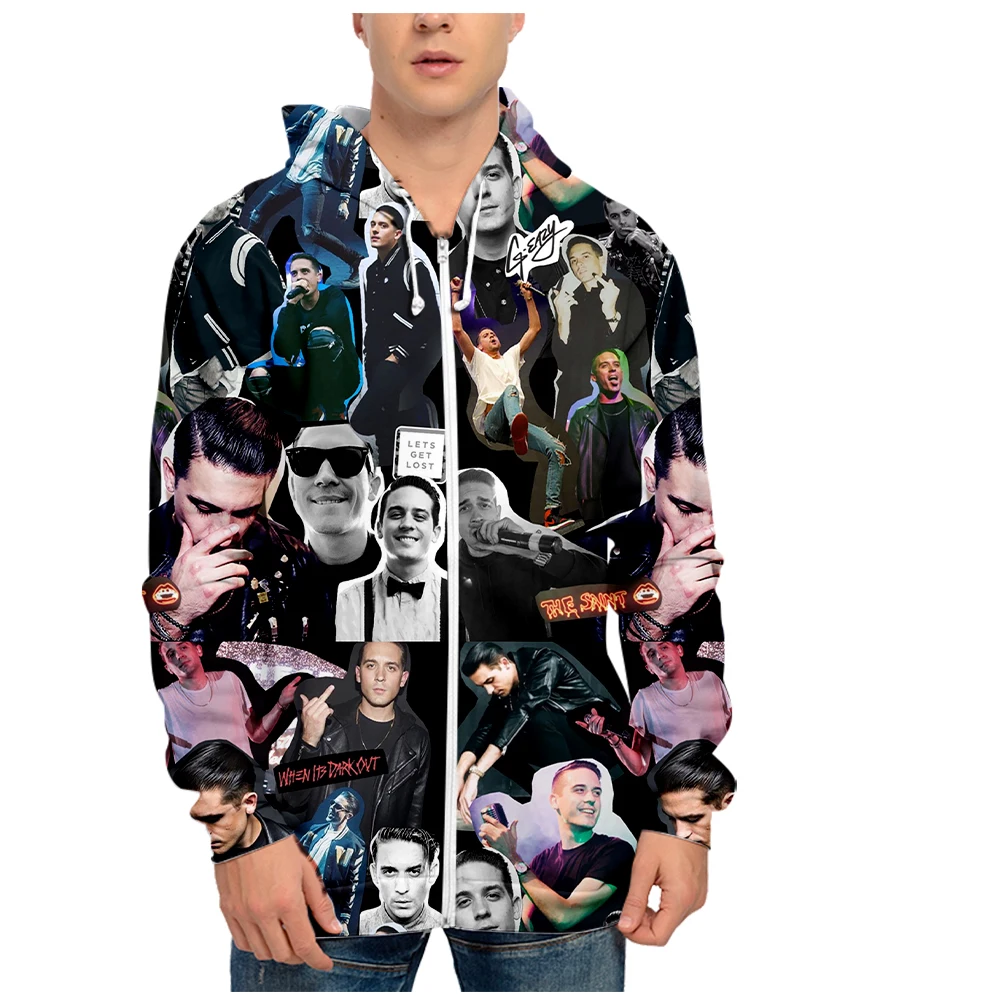 G-Eazy mūzikas faniem hoodies sporta krekls Uzdrukāts hip hop grafiskais sporta krekls gadījuma hoodies streetwear rāvējslēdzēju up hoodies1