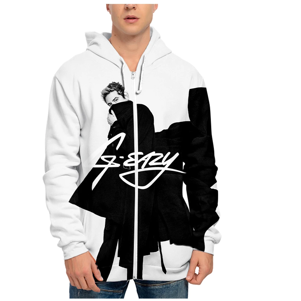 G-Eazy mūzikas faniem hoodies sporta krekls Uzdrukāts hip hop grafiskais sporta krekls gadījuma hoodies streetwear rāvējslēdzēju up hoodies5