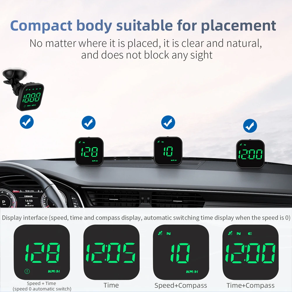 G4S Universālais GPS HUD Auto Head Up Displejs 2.5 Collu LED Digitālo Auto Spidometrs Smart ātruma pārsniegšanu Signalizācijas Atgādinājums Visām Automašīnām4