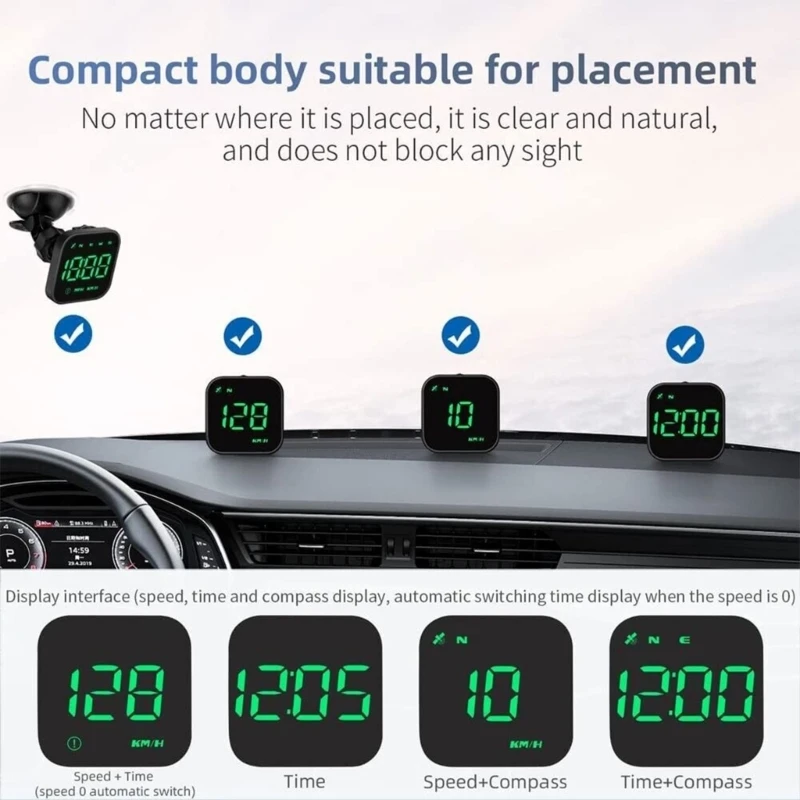 G4S Universālais GPS HUD Head Up Displejs LED Spidometrs Smart-Digitālā Braukšanas ātruma pārsniegšanu Signalizācijas Atgādinājums par Auto Piederumi4