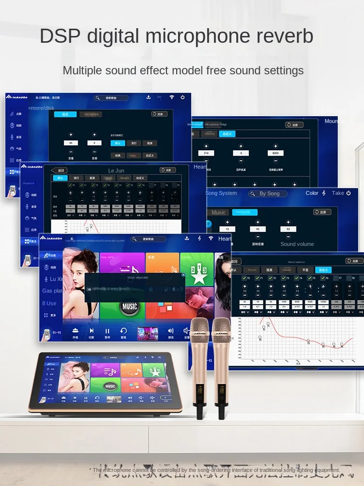 InAndon Mūzikas Karalis C20MAX Ģimenes Ktv Skaņas sistēma Dziedātāja Touch Screen Viss Vienā Karaoke Mājas CE 15.6 Collu 500G HDD2