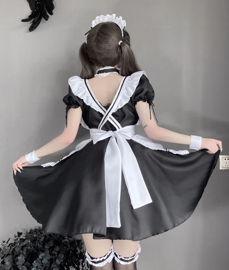 Japāņu Anime Cosplay Kostīmu Augstas Kvalitātes Melna Balta Meitene Apģērbs Priekšauts Kleitas Plus Lieluma Sievietēm Sexy Apakšveļa Posmā Vienādu Jaunas5