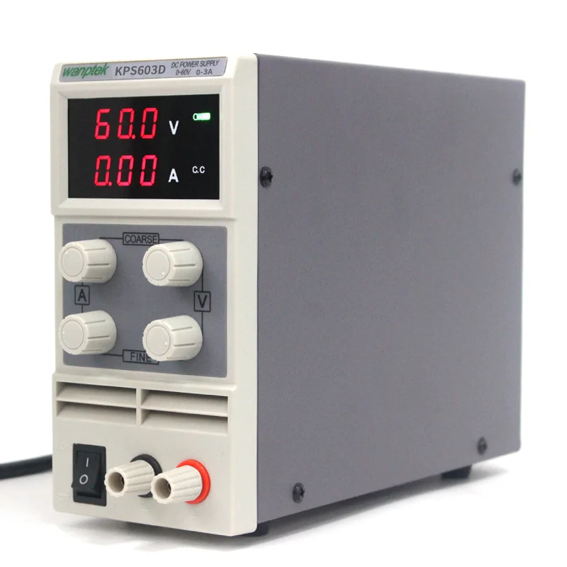 KPS603D Regulējamu Precizitāti Dubultā LED Displejs Slēdzis DC Strāvas Padeve Aizsardzības Funkcijai 0-60V/0-3A 110V-230V 0.1 V/0.01 ES5