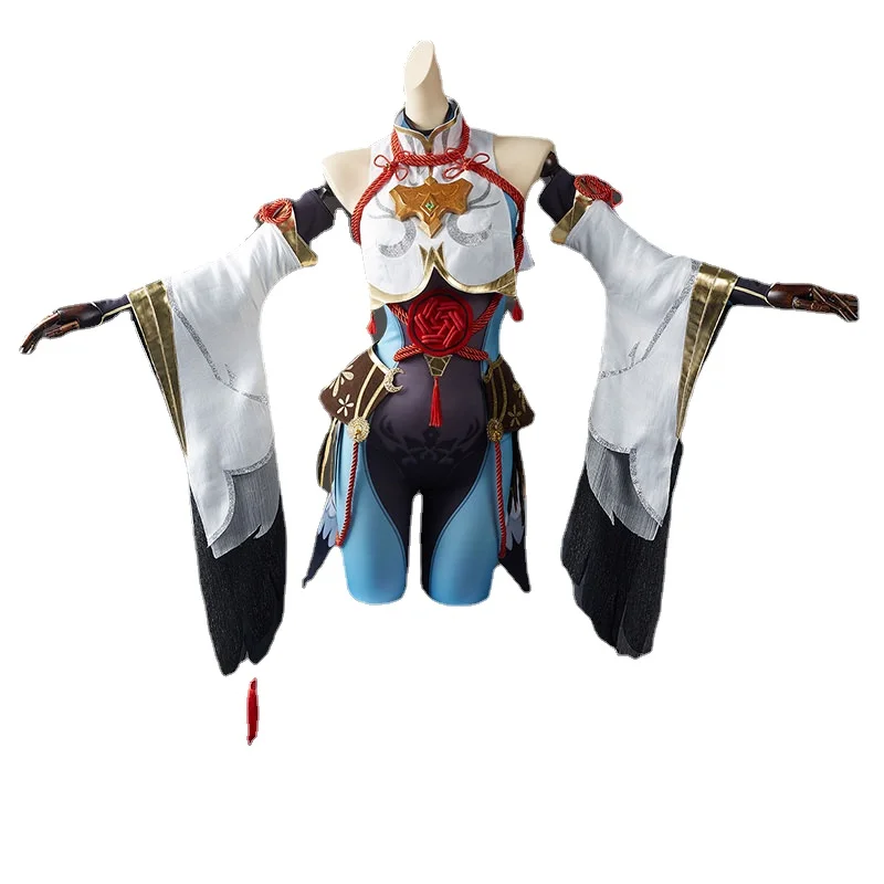 Karstā Spēles Genshin Ietekmi, Shenhe Cosplay Kostīmu Anime Saģērbt Spēle Spēle Uzvalks Kimono Halloween Atraktīvu Skatuves Sniegumu Aksesuāri3