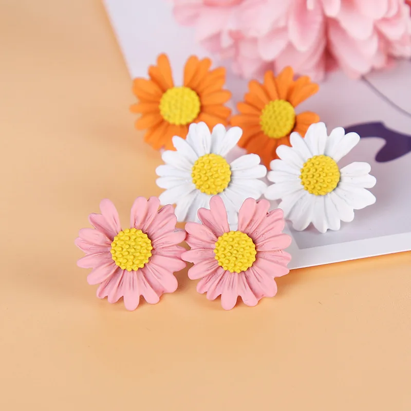Korejiešu Stilā Gudrs Nelielu Ziedu Daisy auskariem Sieviešu Rotaslietas Sweet Candy Girl Dāvanu Modes korejas auskariem 1 Pāris0