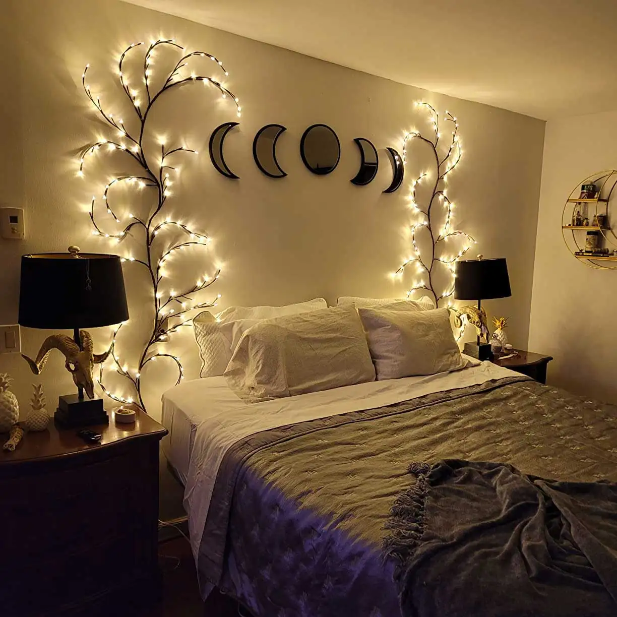 LED DIY Enchanted Logu Vīnogulājiem Deg Dārza Terases Kāzu Puse, Plaukts, Ziemassvētku Rotājumi, Dzīvojamās Istabas Sienas Guļamistabā0