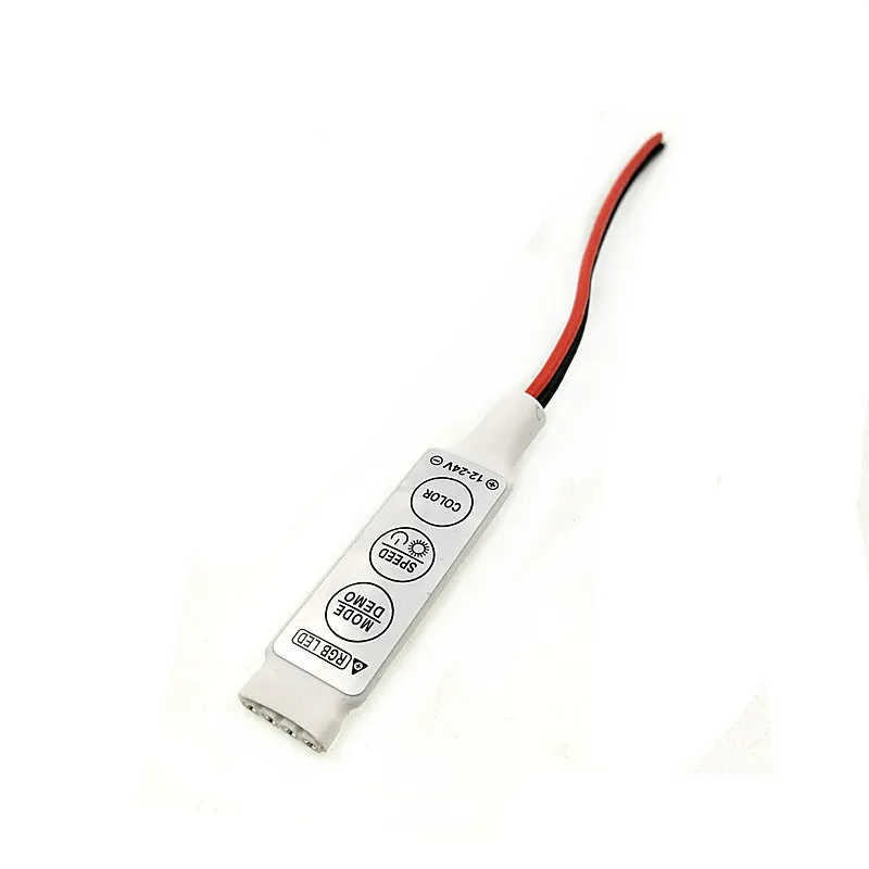 LED RGB Controler DC12V Mini 3 Taustiņu LED RGB Kontrolieris RGB LED Lentes.2