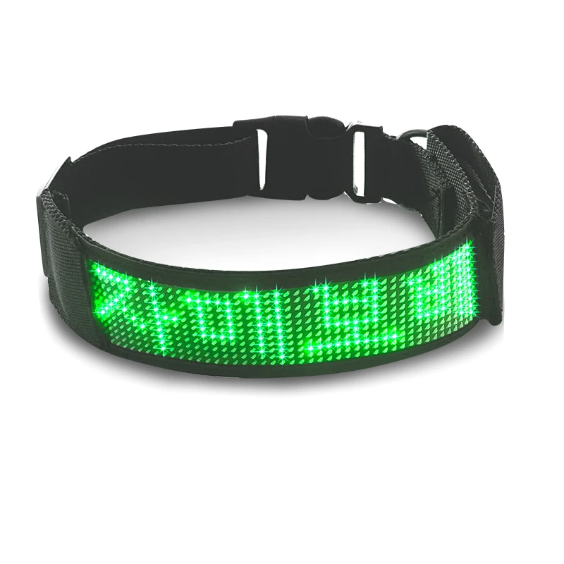Labs Dizains Pet Suns, LED Flash Apmales Gaismas Krāsains Blinker Drošības Mirgo Apkakle ar APP kontroles3