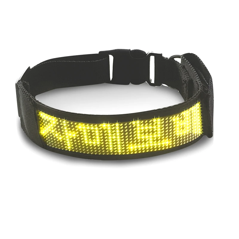 Labs Dizains Pet Suns, LED Flash Apmales Gaismas Krāsains Blinker Drošības Mirgo Apkakle ar APP kontroles5