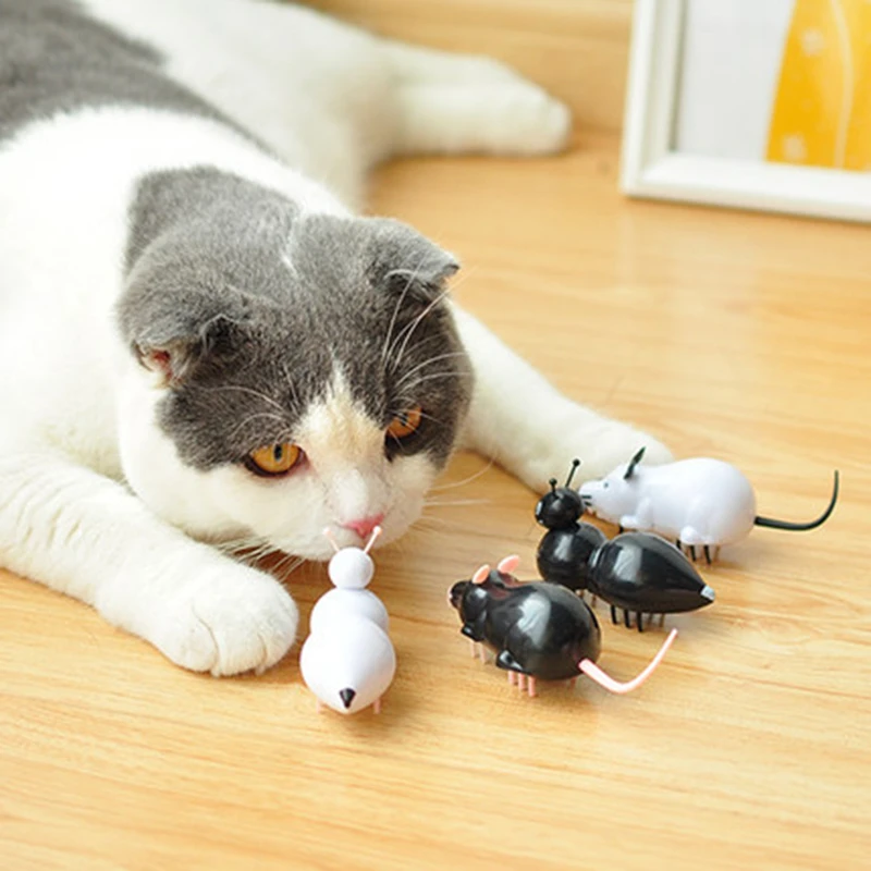 [MPK Veikals] Bateriju Darbināmas Kaķis Rotaļlietas, Black Ant/Peli, Balts Ant/Peli, Elektriskie Ātri Pārvietojas Rotaļlieta Kaķiem-go-traks Rotaļlietu Sērija2