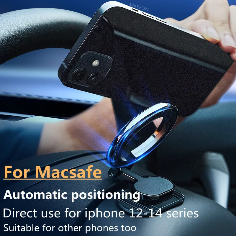 Magnētiskā Auto Telefona Turētājs Stāvēt Paneļa Magnēts Automašīnas Turētājs Stiprinājums GPS Mobilo Macsafe Atbalstu Auto par iPhone, Huawei, Samsung1
