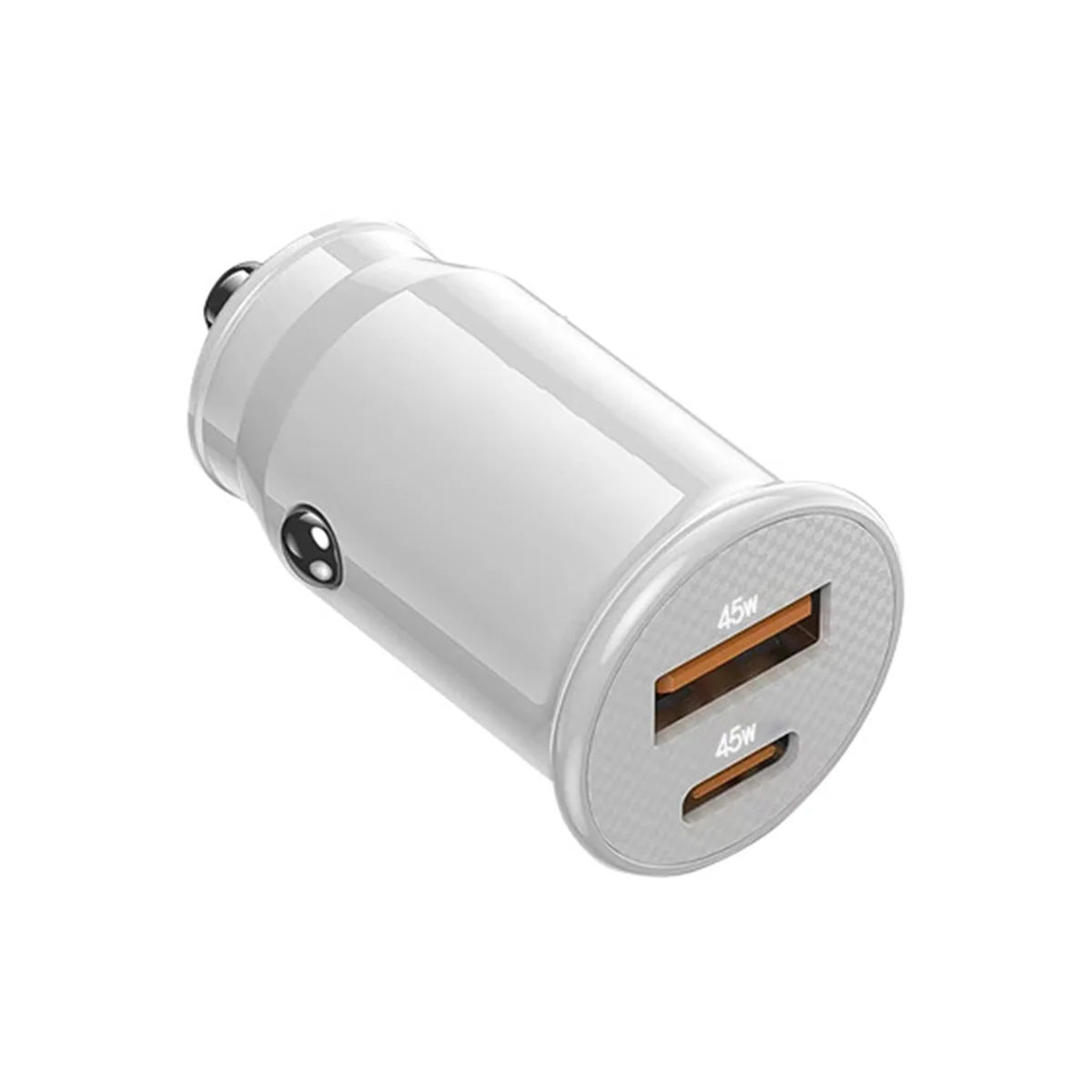 Mini USB Auto Lādētājs Ātri Uzlādēt USB C Automašīnas Lādētājs QC 4.0 45W 5A Tips PD Ātra Uzlādēšana Automašīnas Tālruņa Lādētāju(Spilgti Baltām)0