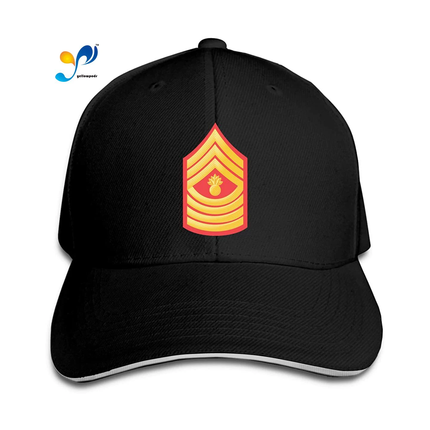 Moto Gp Beisbola cepure Vīriešiem, Sievietēm U. S. M. E C-9 Master Artilērija Seržants SARKANAIS Zelts Chevron Vinila Pārneses Vīriešu Kokvilnas Classic0