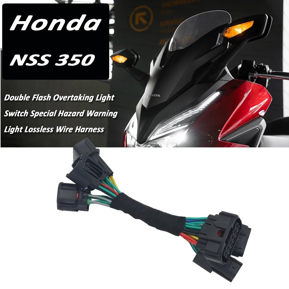 Motociklu Aksesuāri Honda Forza 350 Forza350 NSS350 Bīstamības Brīdinājuma Gaismas Ostas Dubultā Zibspuldze, kas Apdzen Gaismas Vadu Josta0