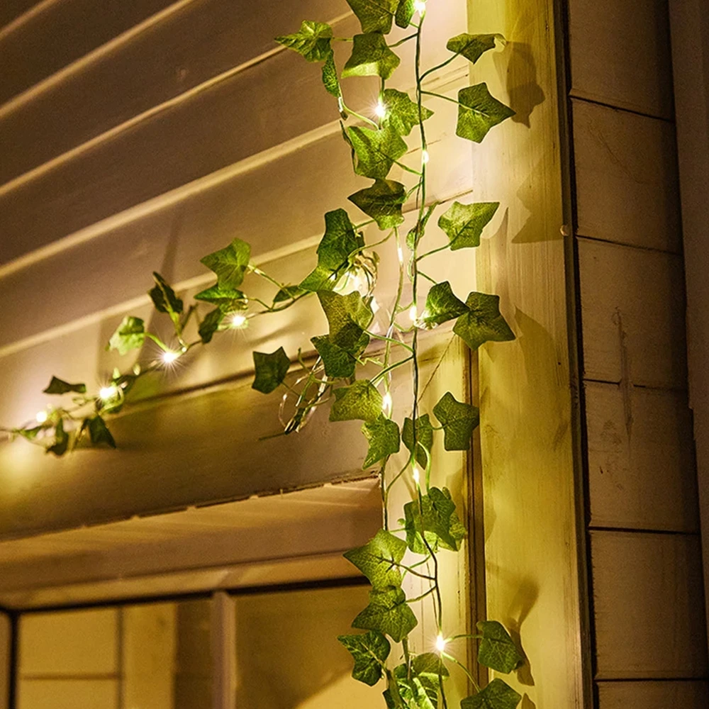 Pasaku Gaismas 10m 100LED /5M 50 LED Saules Gaismas, Maple Leaf Ūdensizturīgs Āra Saules Vainags Lampas Ziemassvētku Dārza Rotājumu3