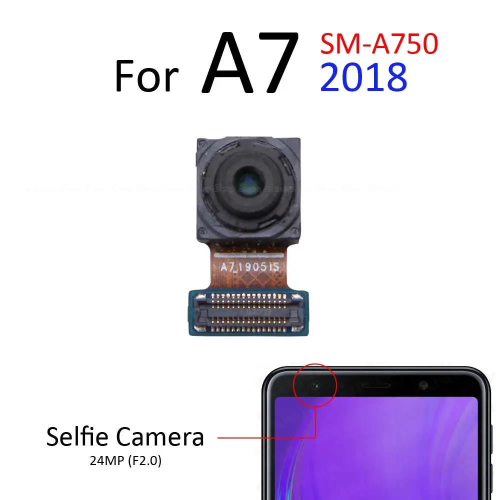 Priekšējā Saskaras Selfie Atpakaļ, Galvenā Atpakaļskata Kamera Samsung Galaxy A3 A5 A7 2018 2017 2016 Flex Kabelis Remonta Daļas3