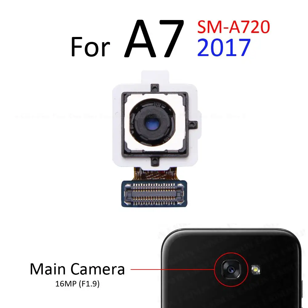 Priekšējā Saskaras Selfie Atpakaļ, Galvenā Atpakaļskata Kamera Samsung Galaxy A3 A5 A7 2018 2017 2016 Flex Kabelis Remonta Daļas4