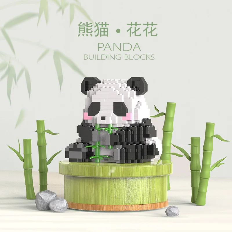 Radošā Panda Dažādiem Cute Formas Apdares Montāža Microparticle Celtniecības Bloku Modelis Bērnu Puzzle Rotaļlieta Dāvana1