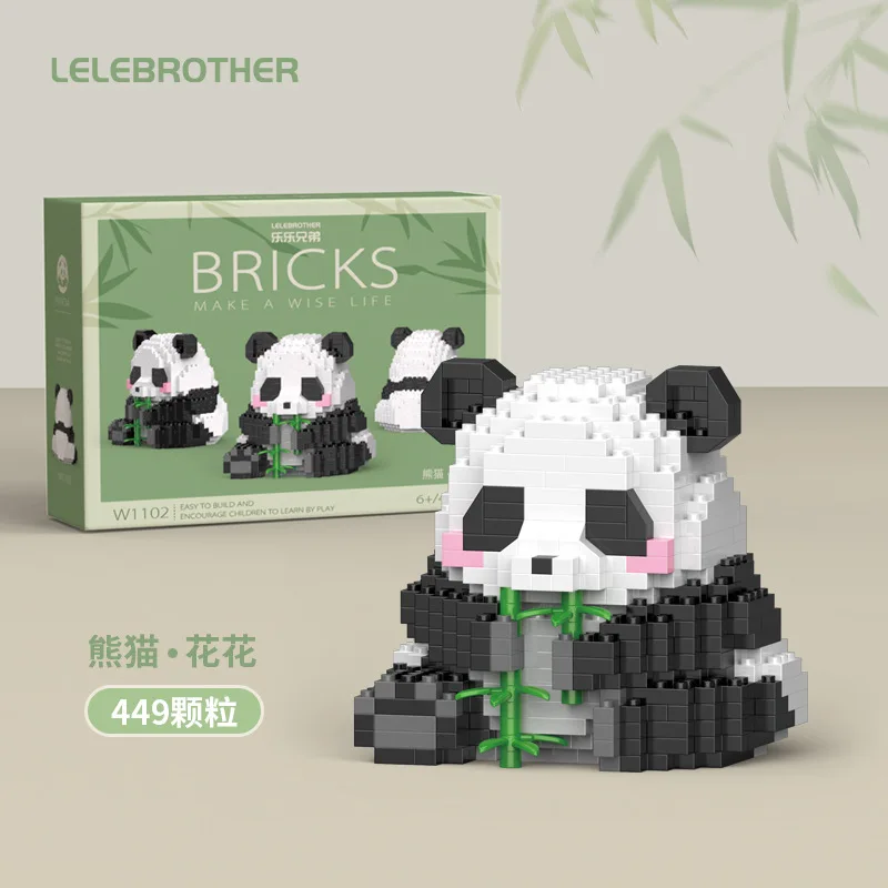 Radošā Panda Dažādiem Cute Formas Apdares Montāža Microparticle Celtniecības Bloku Modelis Bērnu Puzzle Rotaļlieta Dāvana4