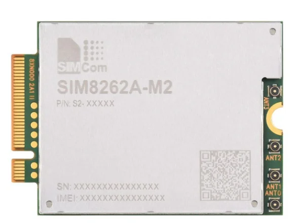 SIM8262A-M2 SIMCom sākotnējā 5G modulis, M. 2 formas faktors, Qualcomm Snapdragon X62, Piemērojamo Amerikas0