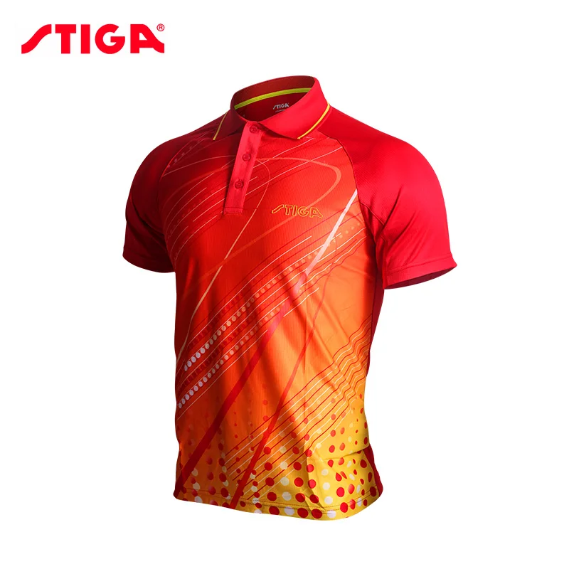 Stiga Galda tenisa apģērbu vīriešiem un sievietēm, apģērbu T-krekls īsām piedurknēm krekls ping pong Jersey Sporta Svīteri2