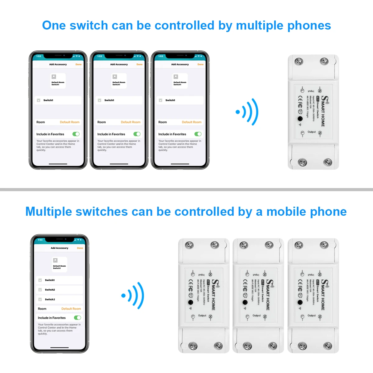 Tuya Smart Dzīves Homekit Wifi Mini Gaismas Slēdzi Balss Remote App Kontroles Relejs Slēdzis Strādā ar Apple Mājas Komplekts ar Alexa, Google Home5