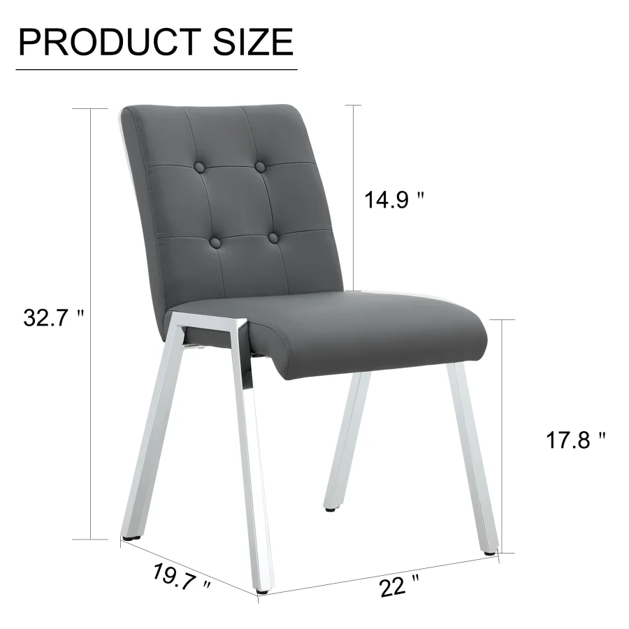 Tīkla formas armless augstu muguras ēdamistabas krēsls,2-gabals, kas, biroja krēsls, Tumši Pelēka Krēsla un Electroplated metāla kāju5