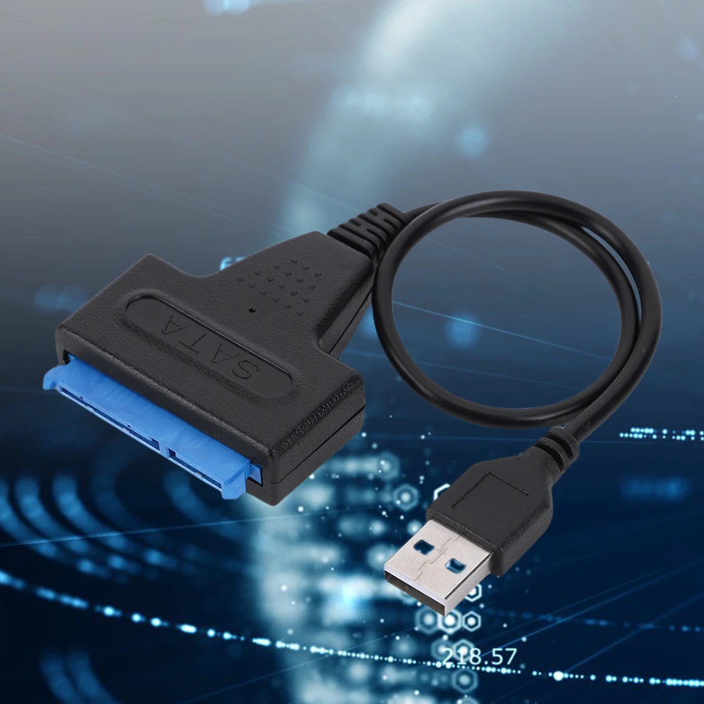 USB 2.0 SATA Pārveidotājs Kabelis Plug and Play 22pin Ārējo Cieto Disku Adaptera Kabelis 6 gb / s par 2,5 Collu HDD, SSD2